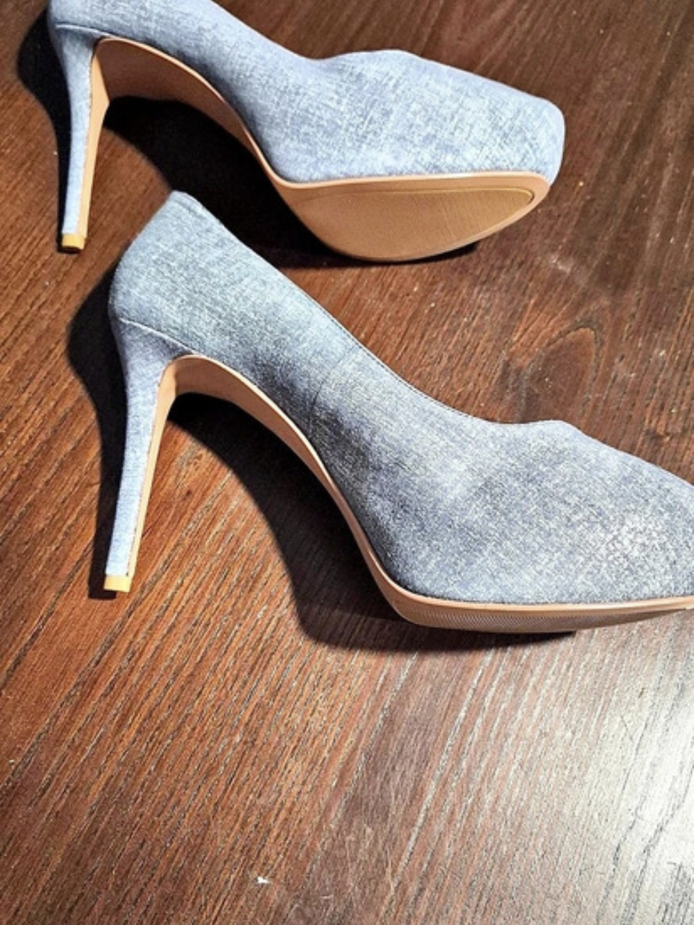 Nine West Fresh Rounded Toe Pumps Blue - Picture 4 of 4